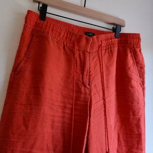 *Last chance* Ann Taylor Wide leg Linen Red Pants